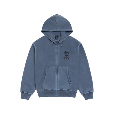 Stussy Stock Link Zip Hoodie Pigment Dyed Navy 